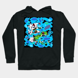 Frog Food in Blue Smoke Hoodie